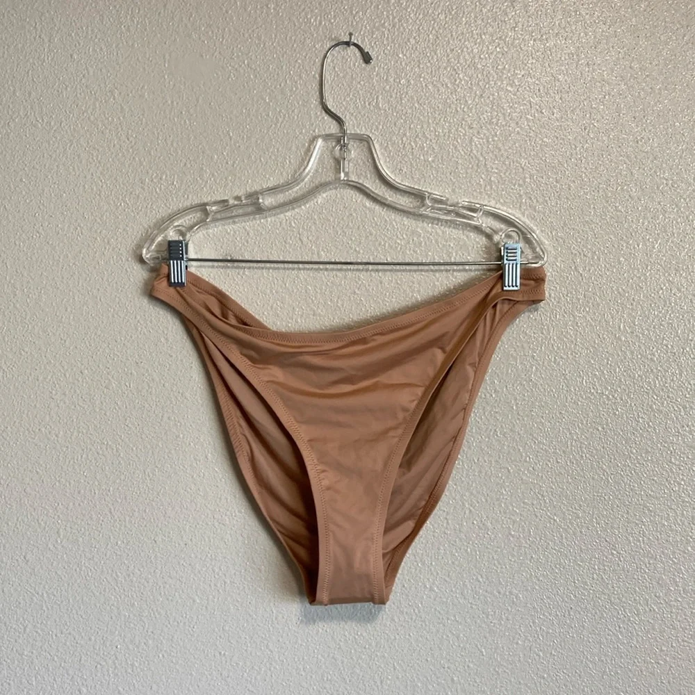 SKIMS Signature Swim Cheeky Tanga Bottoms in Ochre (Size 2X)